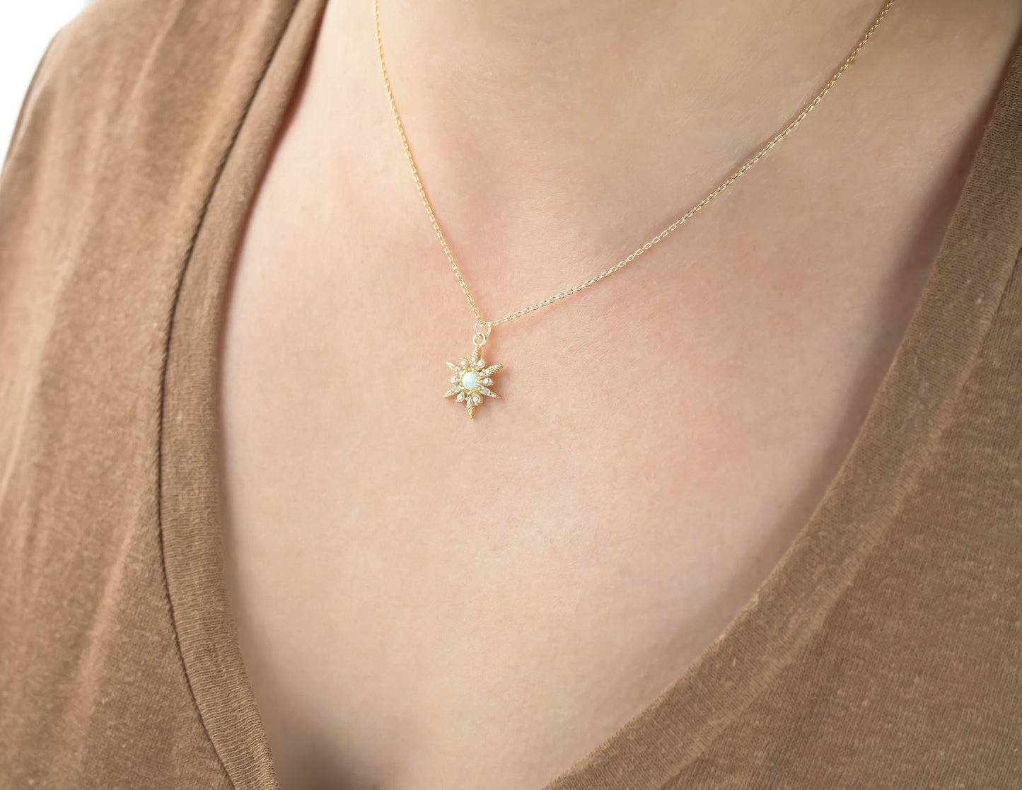 Opal North Star Necklace