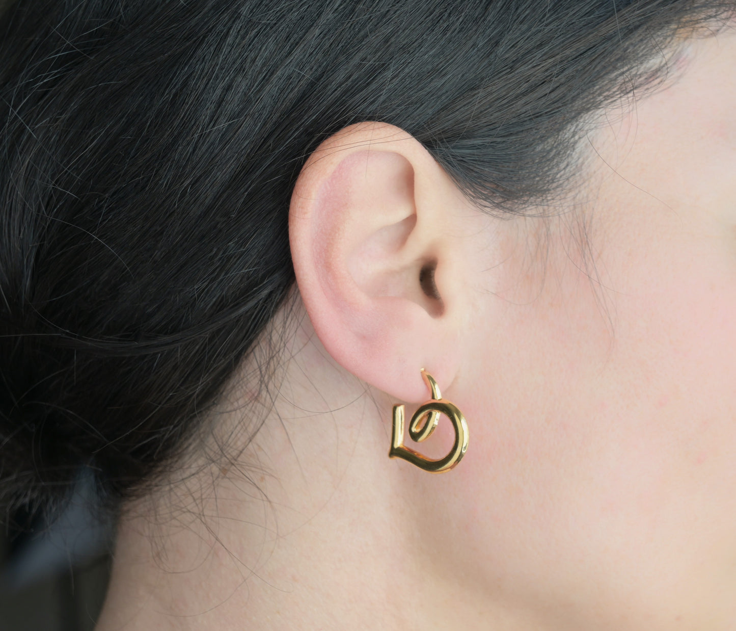 Open Figure Heart Hoops