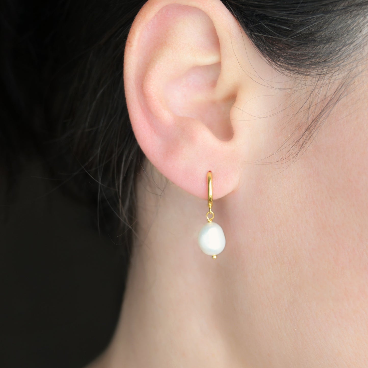 Silver Pearl Drop Earrings