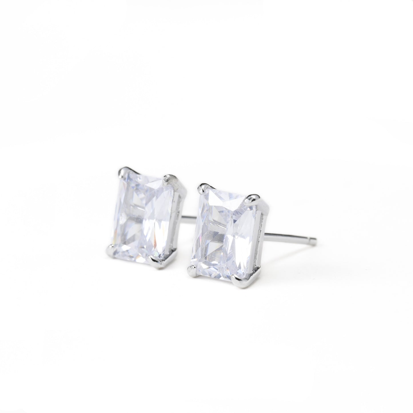 Cushion-cut Diamond Studs