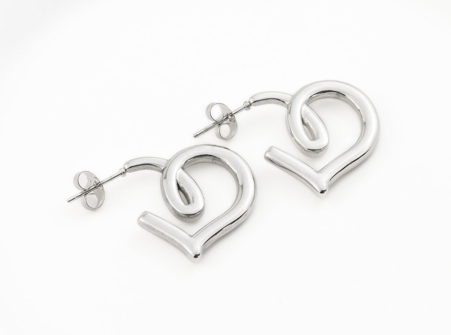 Open Figure Heart Hoops