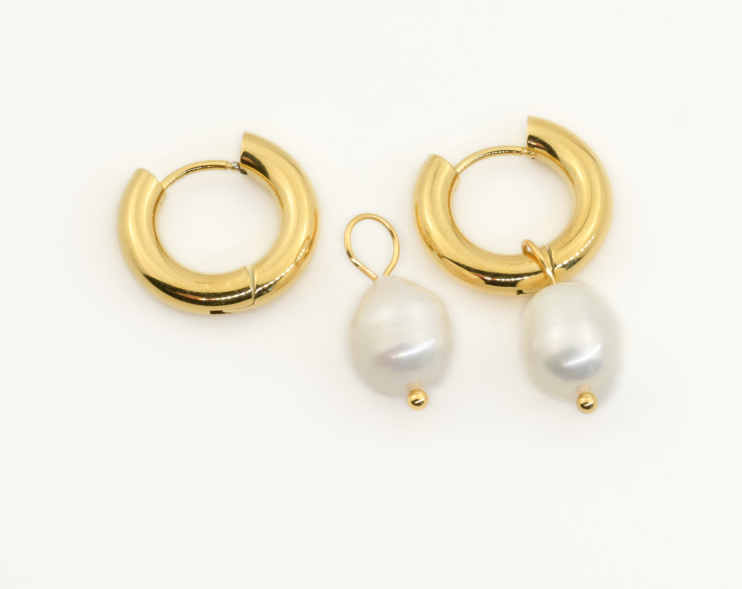 Convertible Pearl Hoops