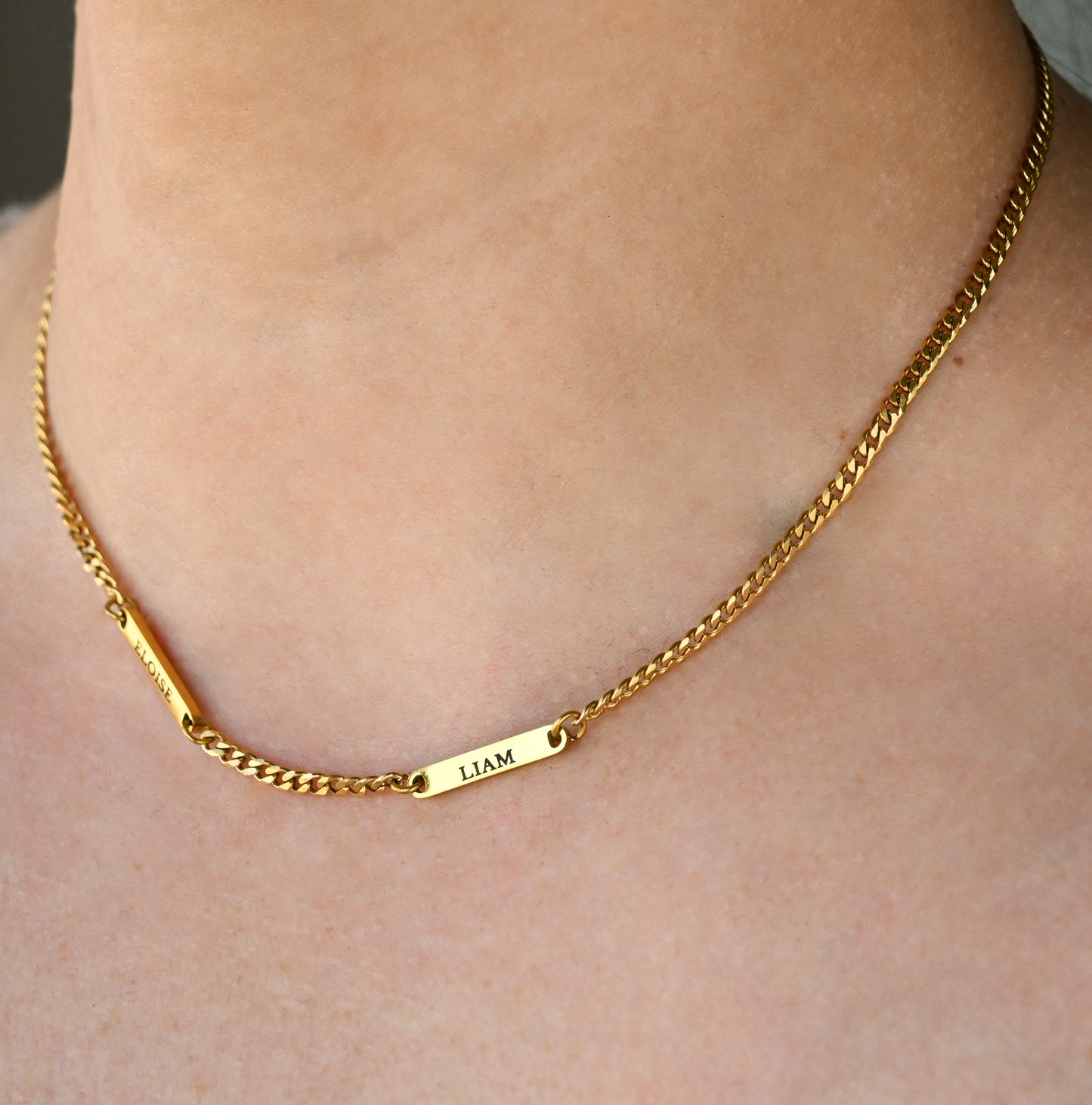 Multiple Name Bars Necklace