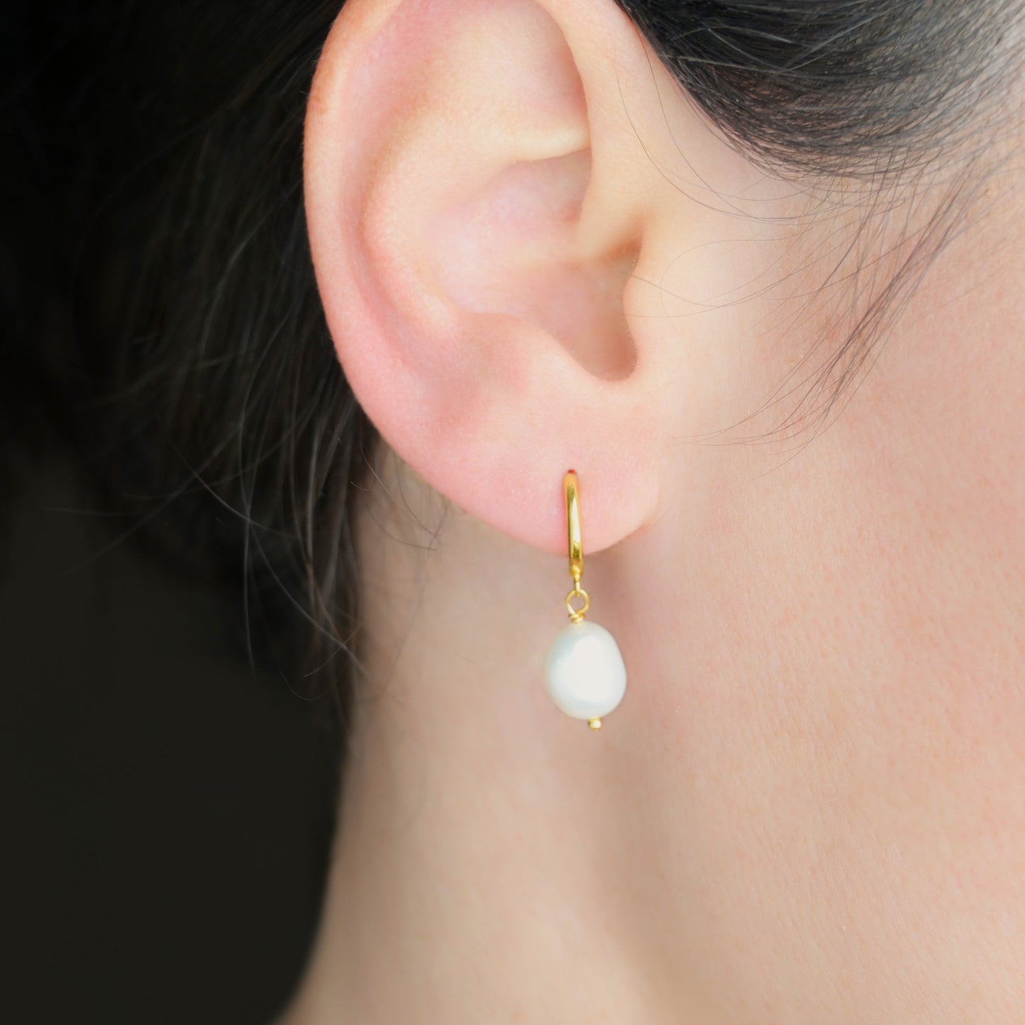 Silver Pearl Drop Earrings
