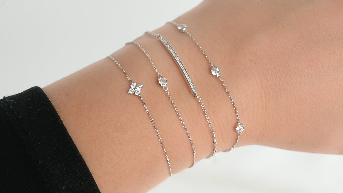 Silver Diamond Bracelets