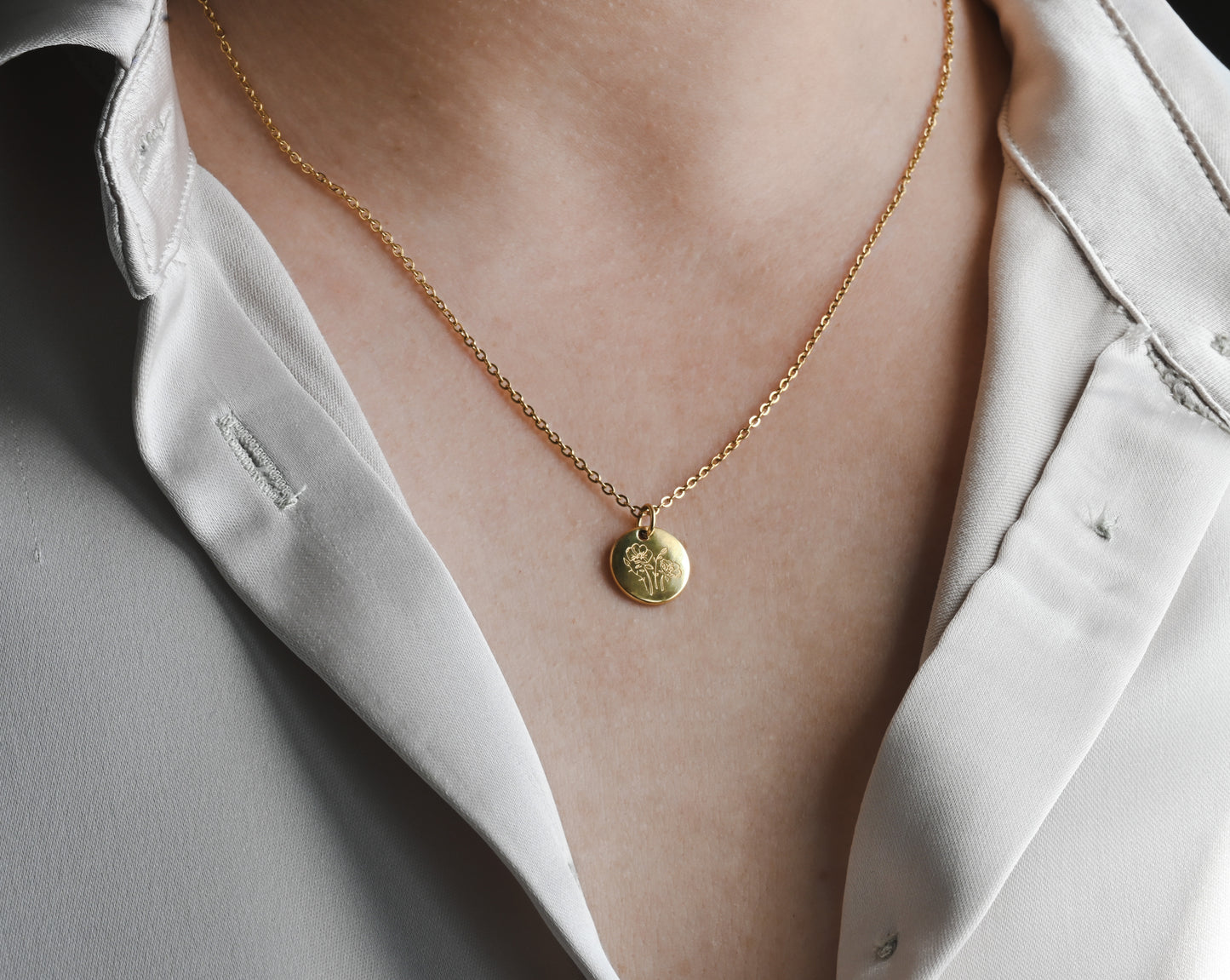 Custom Birth Flower Necklace