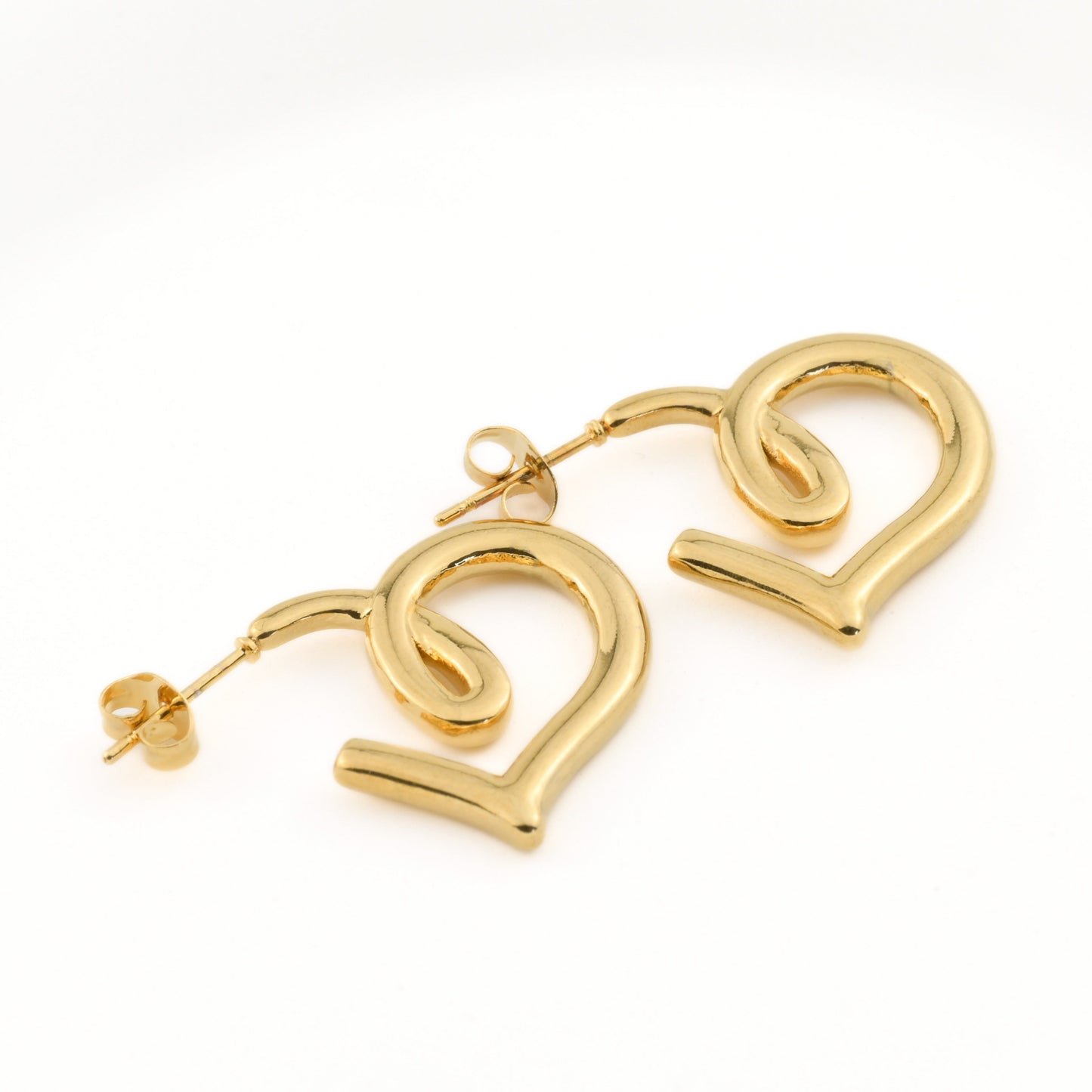 Open Figure Heart Hoops