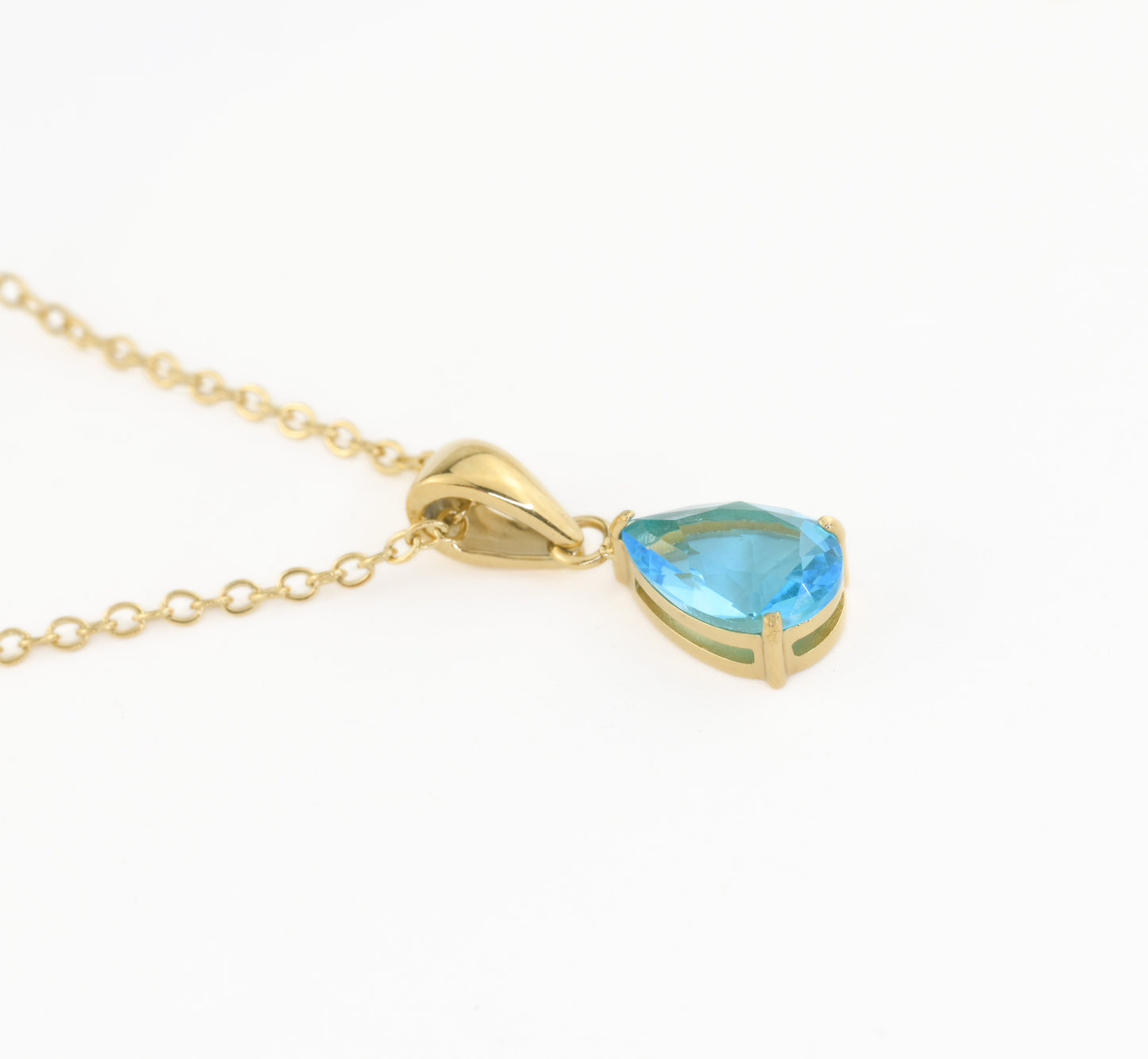 Pear Diamond Necklace - Birthstone Necklace