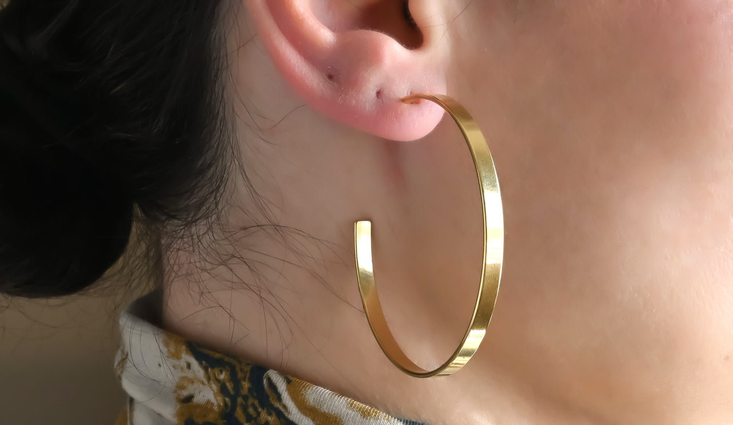 Large Open Hoops