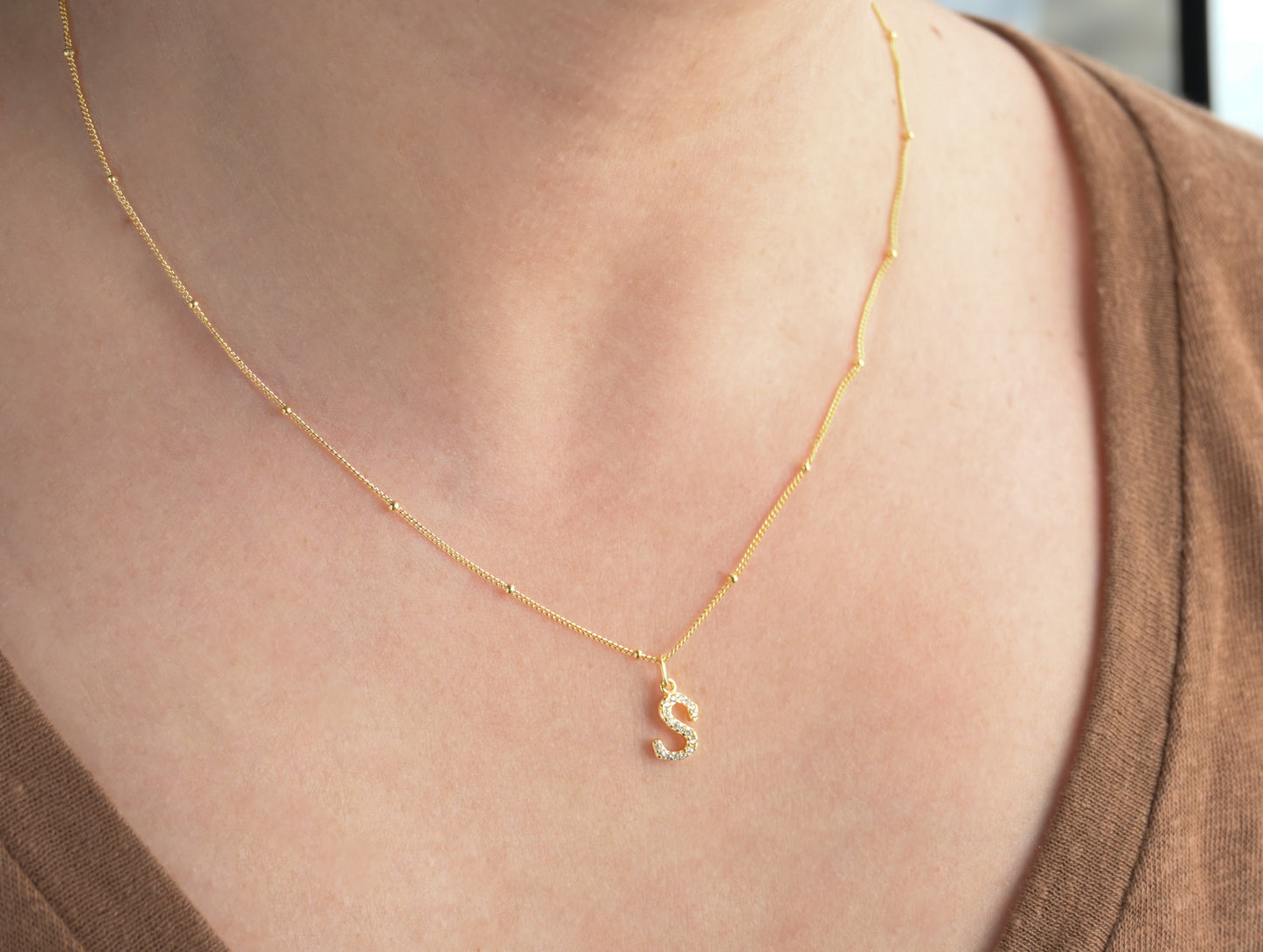 Sterling Silver Initial Necklace