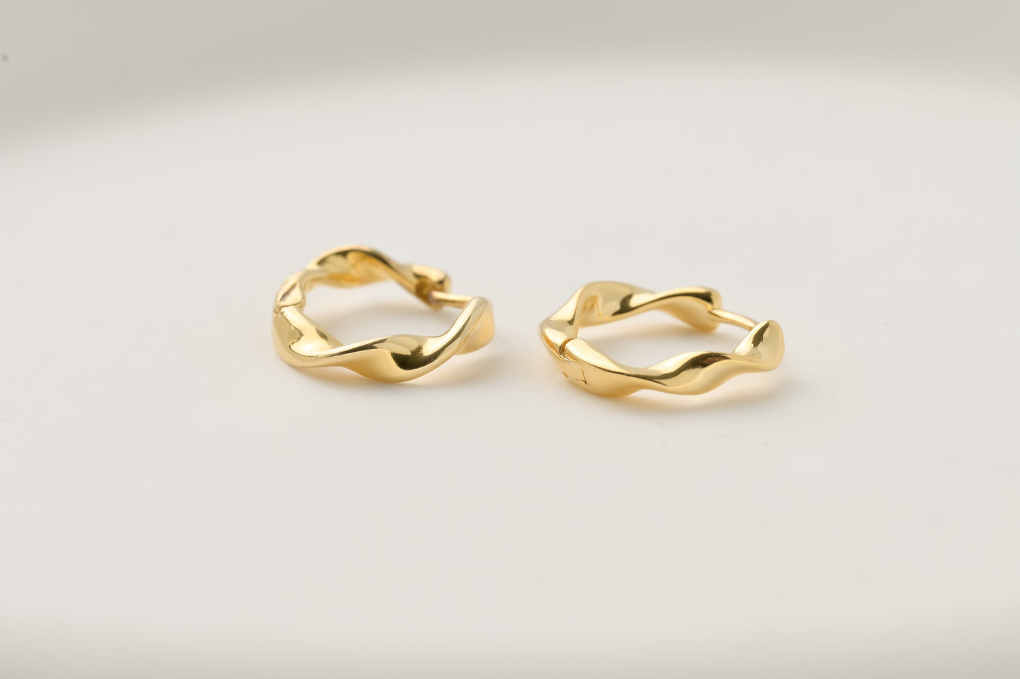 Twisted Huggie Earrings