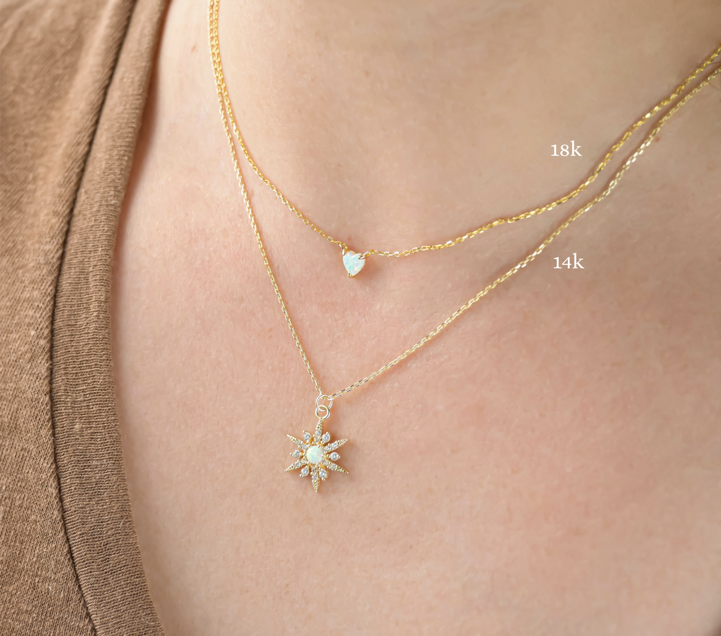 Opal North Star Necklace