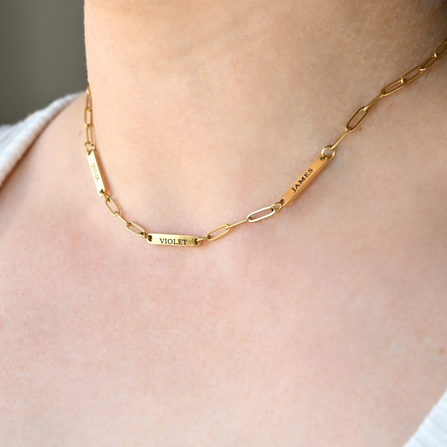 Multiple Name Bars Necklace