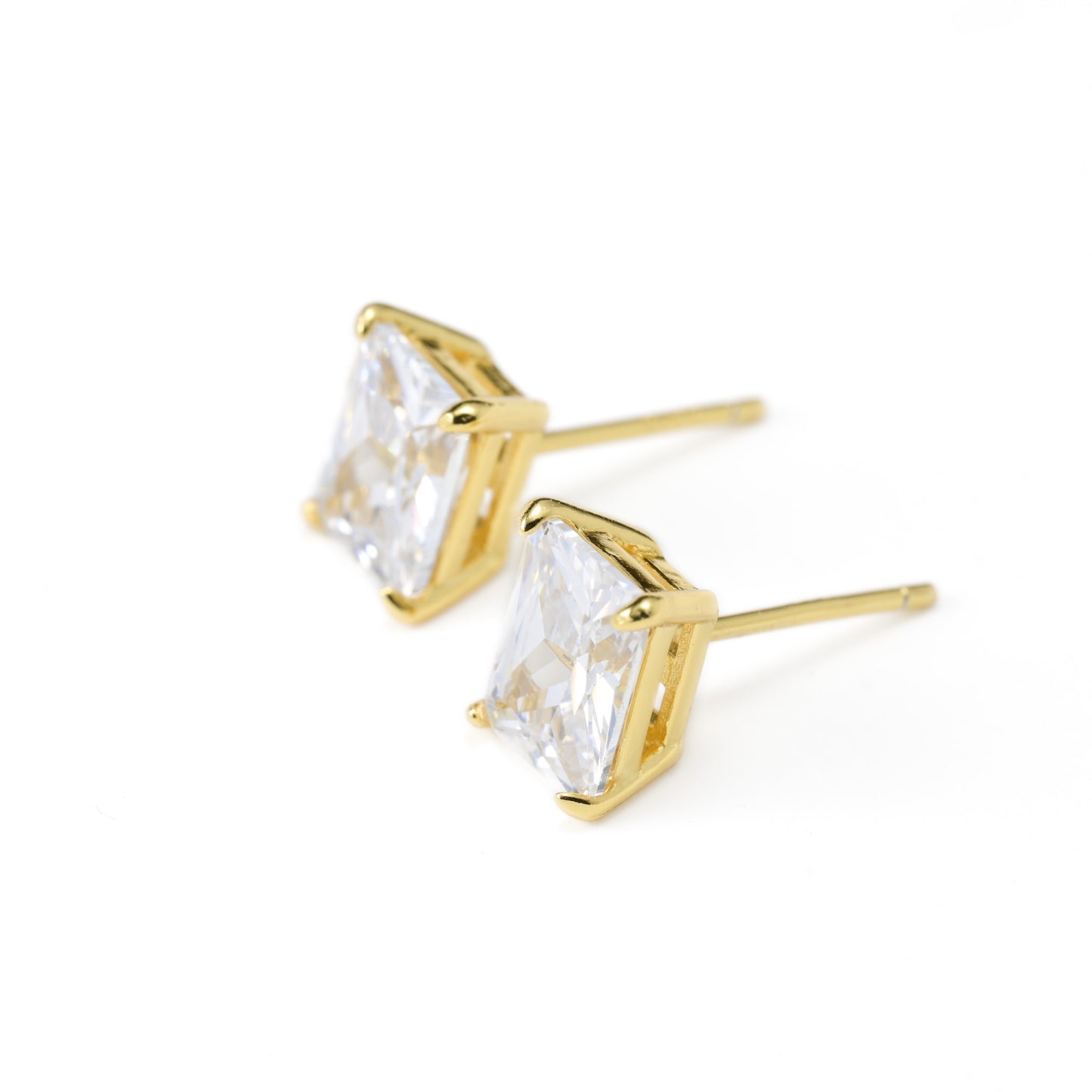 Cushion-cut Diamond Studs