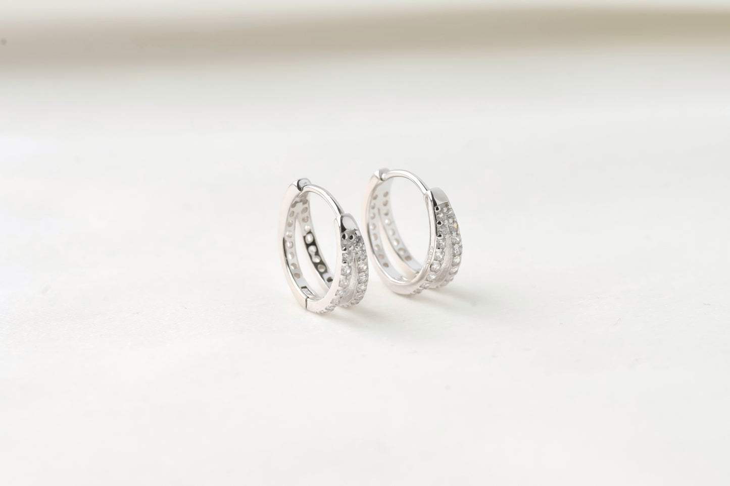 Silver Small Split Hoops