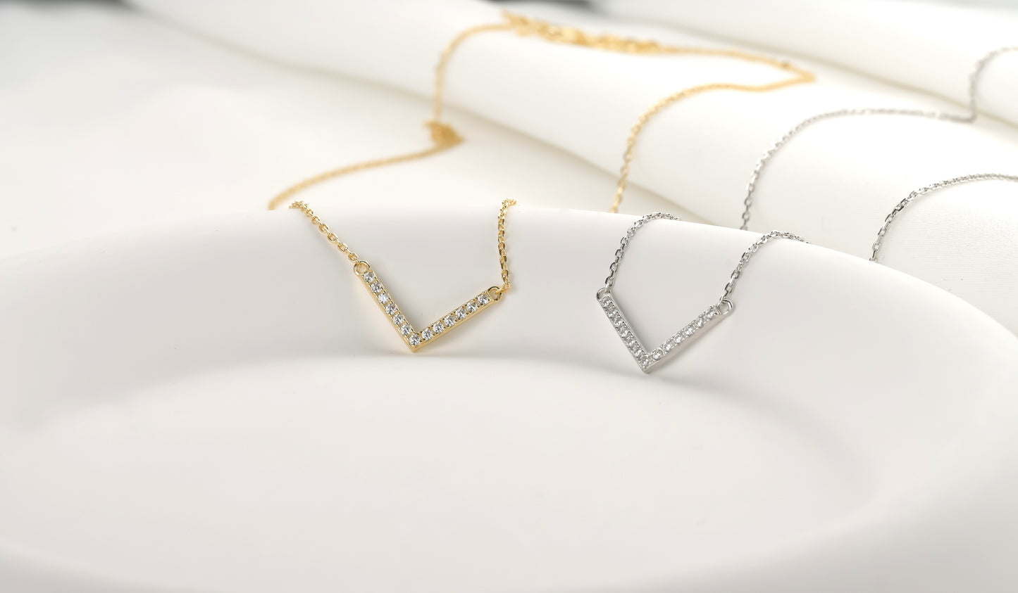 Silver Diamond Necklace