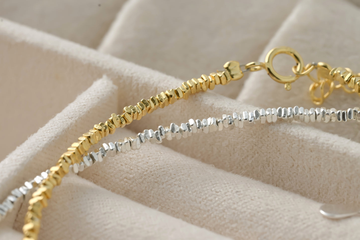 Solid Silver Bead Bracelet