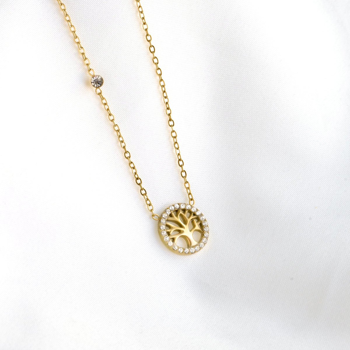 Gold Tree of Life Necklace - Stainless Steel