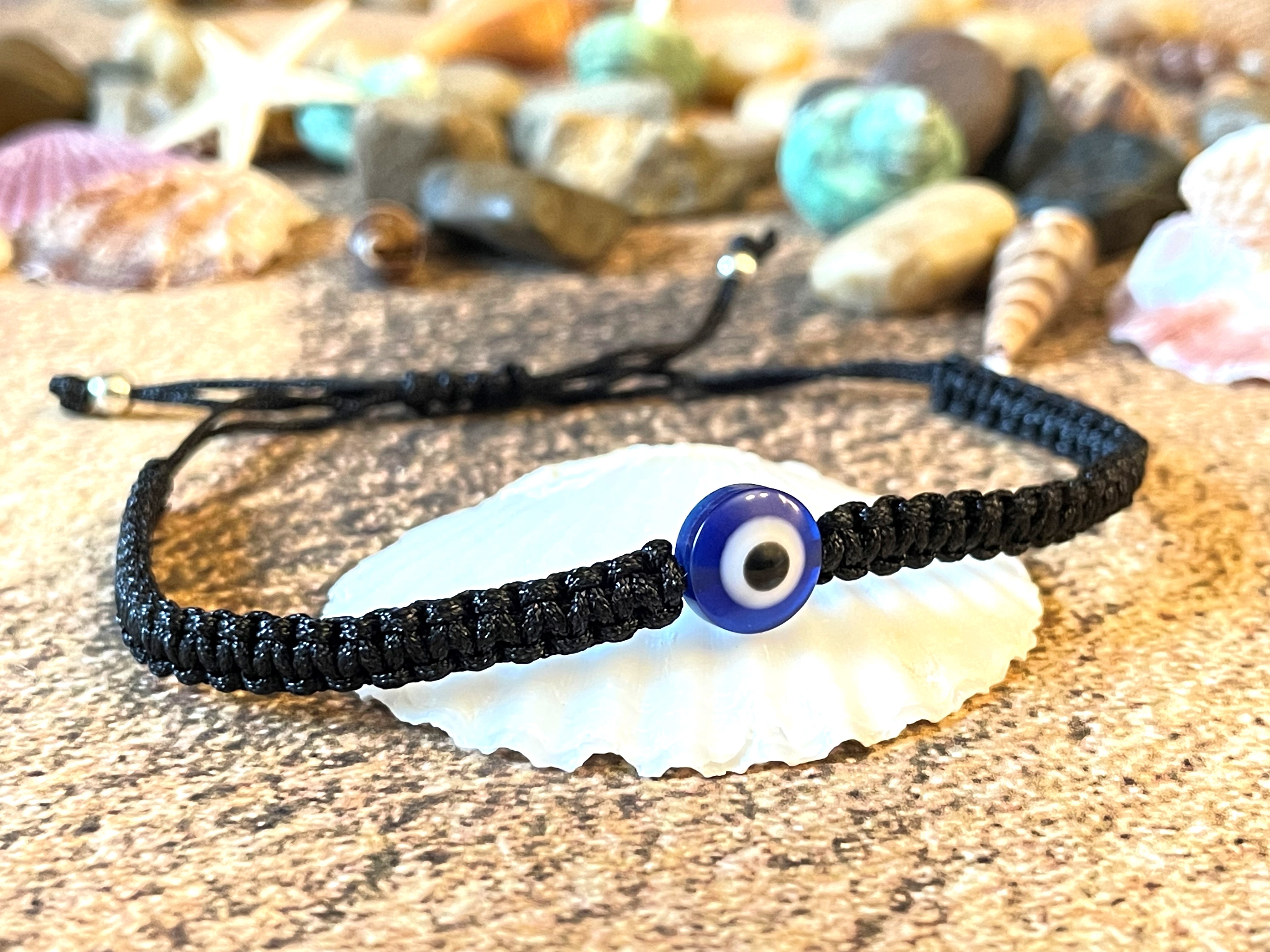 Evil eye deals bracelet black string