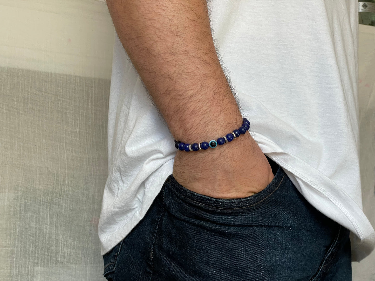 Evil Eye Natural Stone Bracelet