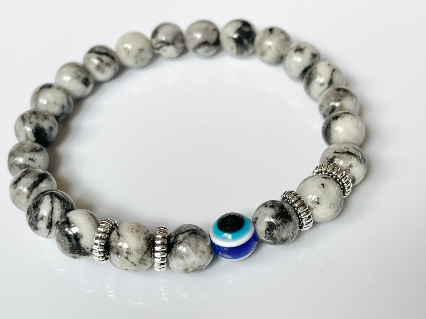 Evil Eye Natural Stone Bracelet