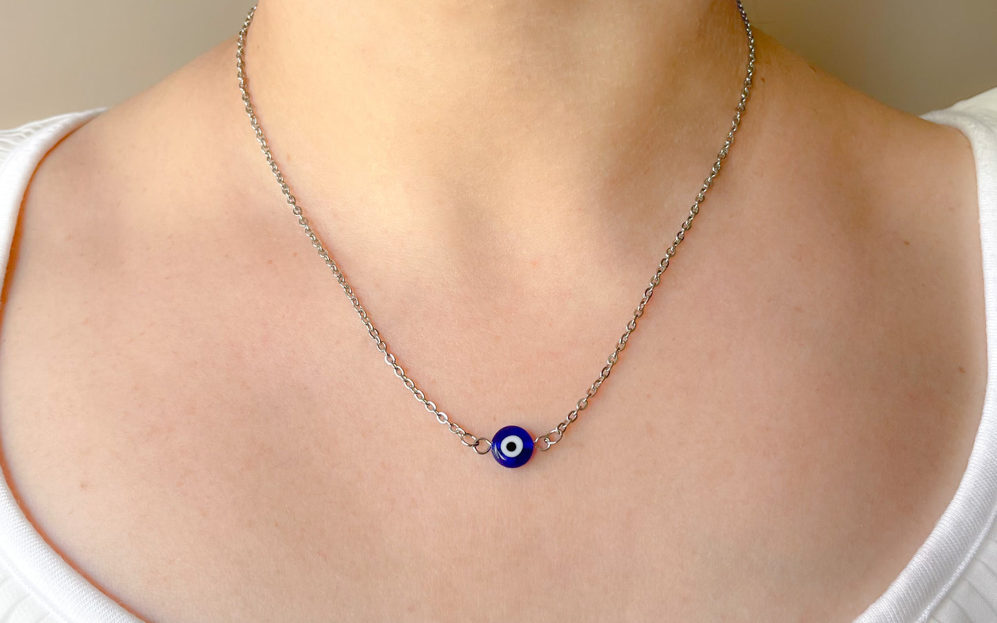 Dainty Blue Eye Necklace
