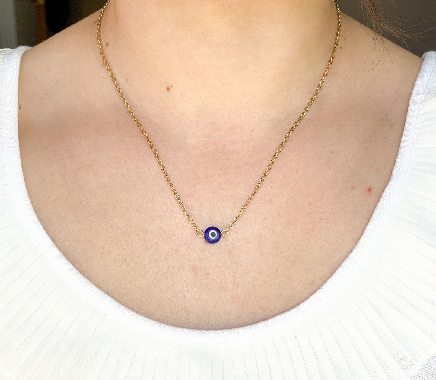 Dainty Blue Eye Necklace