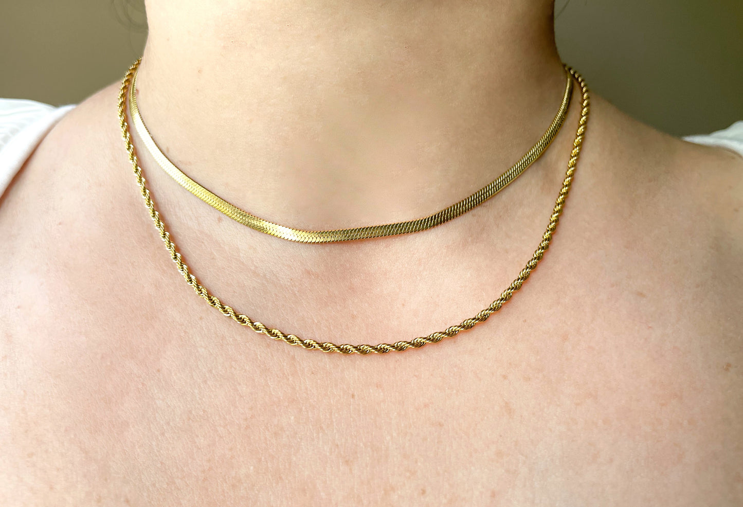 Herringbone Rope Necklace Set