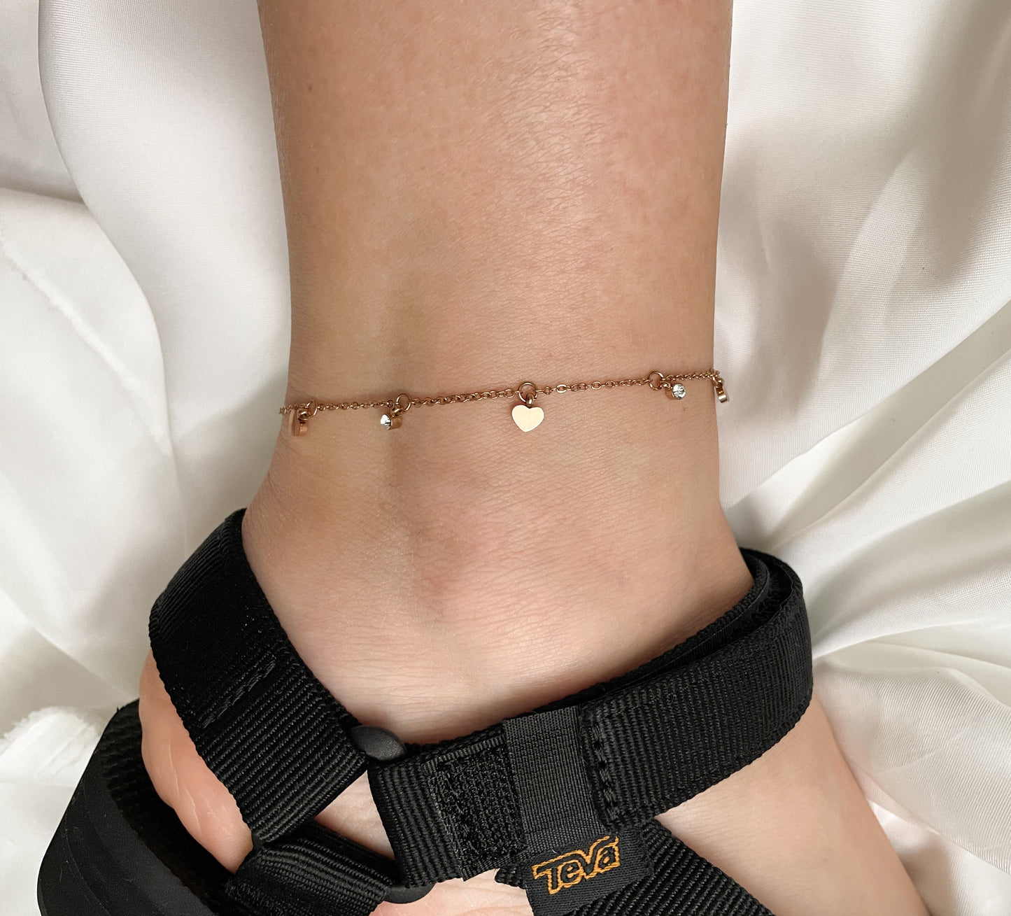 Diamond Heart Anklet