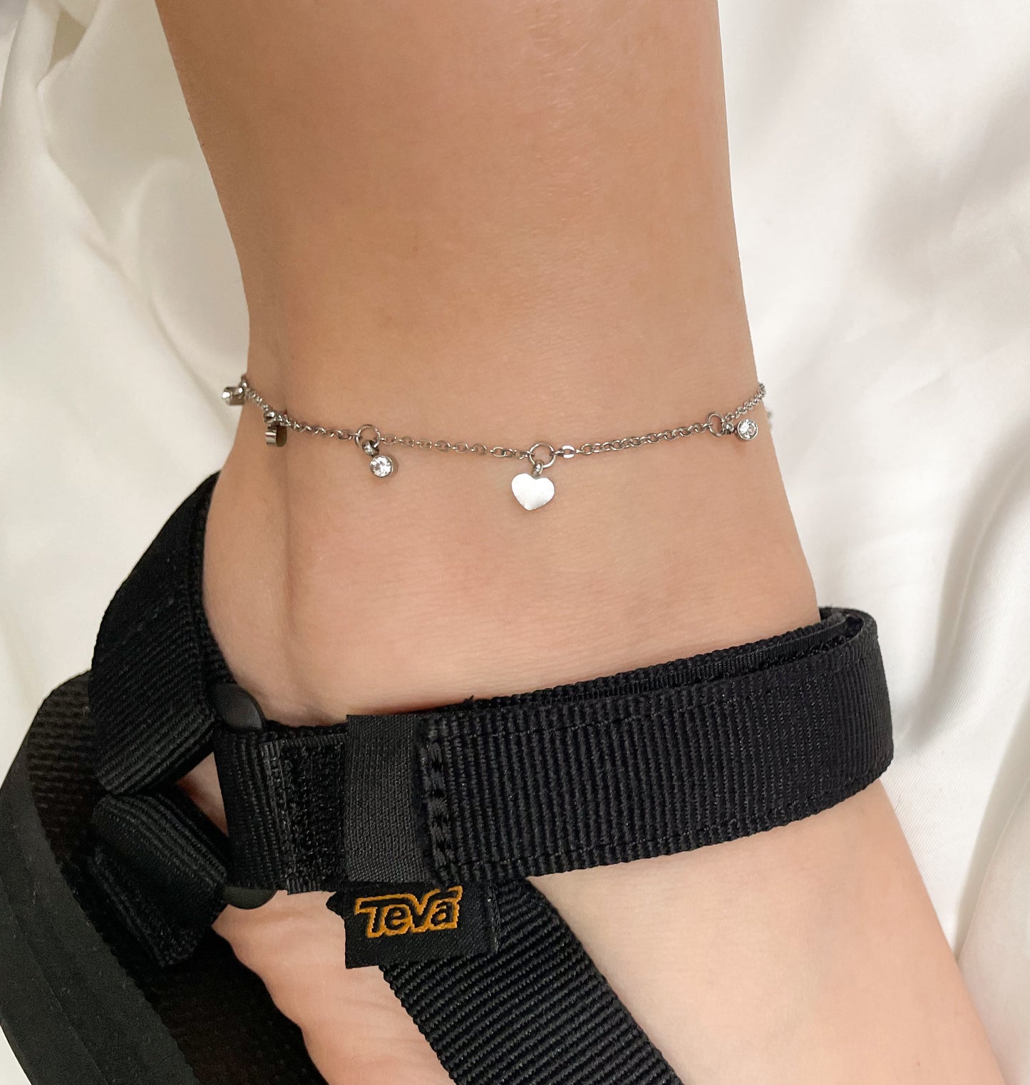 Diamond Heart Anklet
