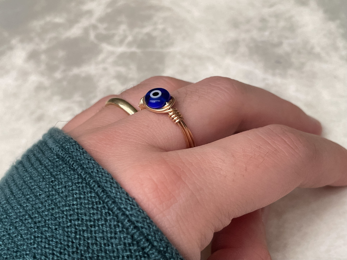 Evil Eye Wire Ring