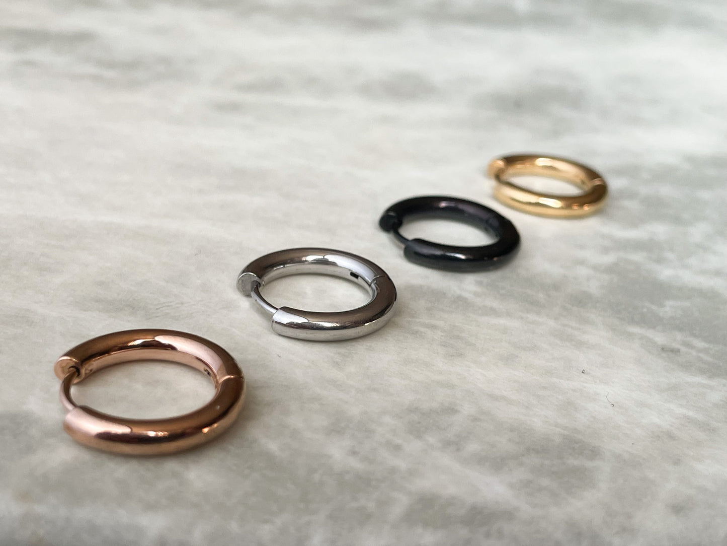 Men's Thin Hoop Earrings