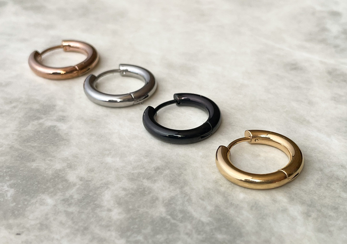 Men's Thin Hoop Earrings