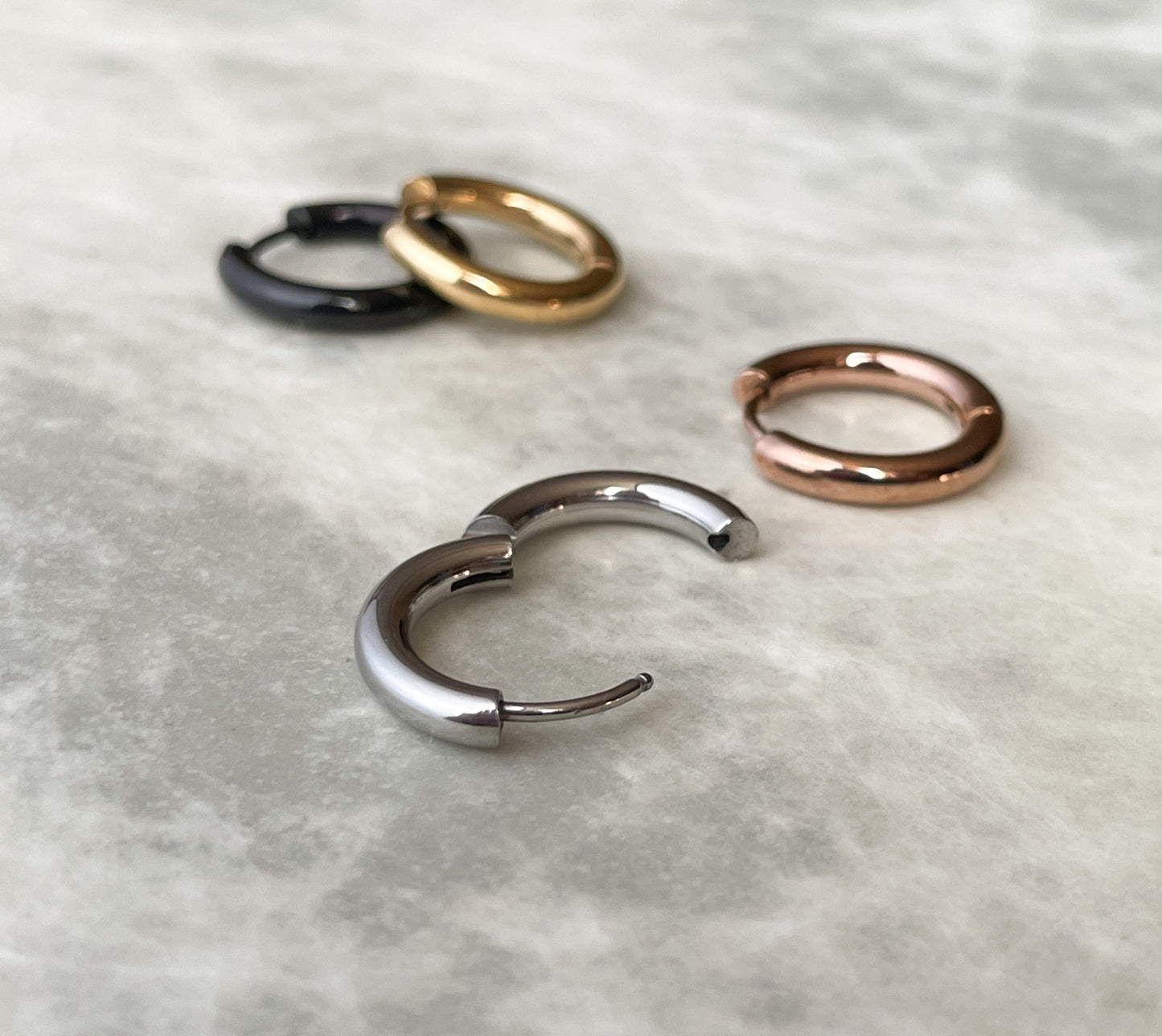 Men's Thin Hoop Earrings