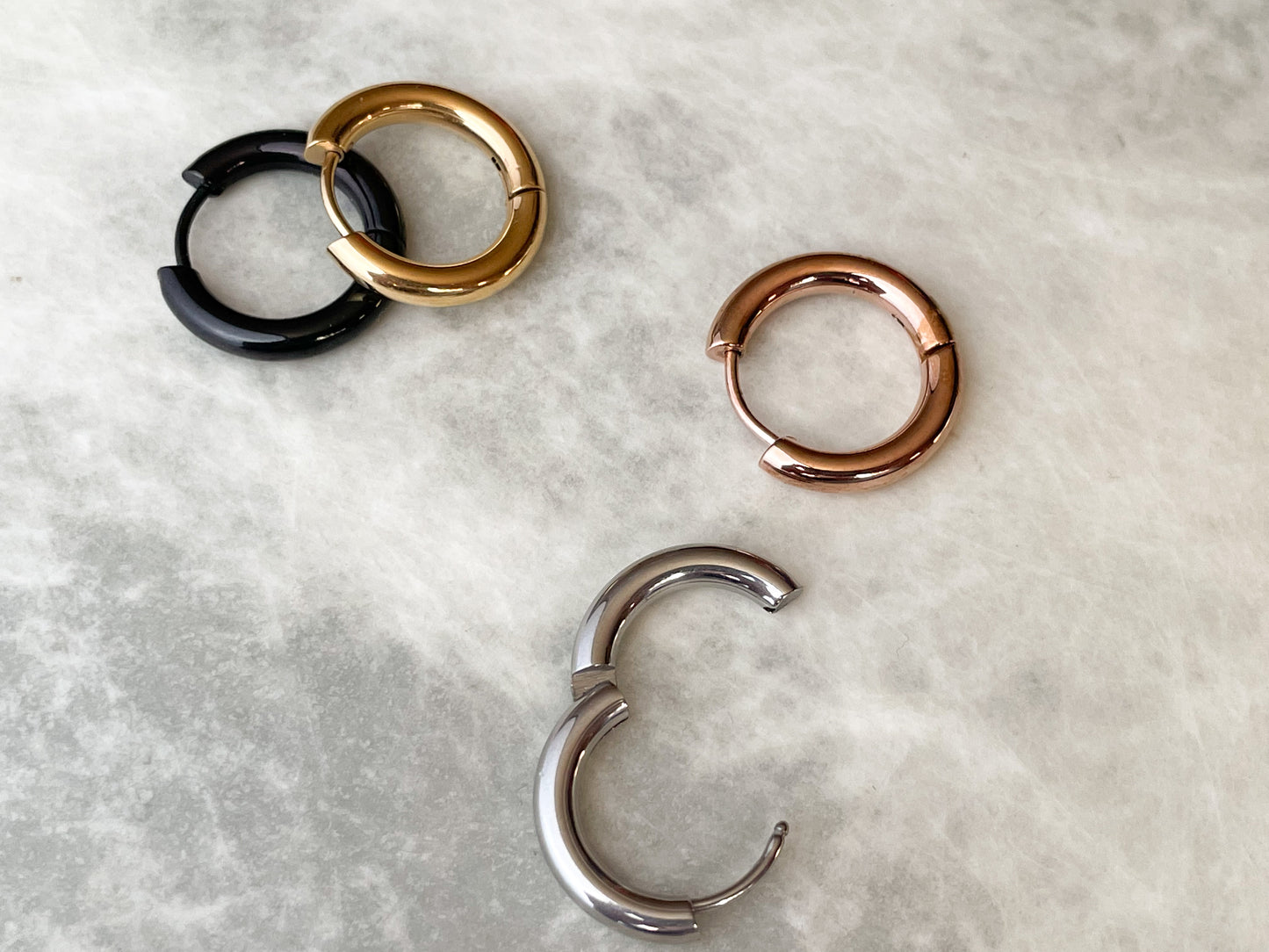 Men's Thin Hoop Earrings