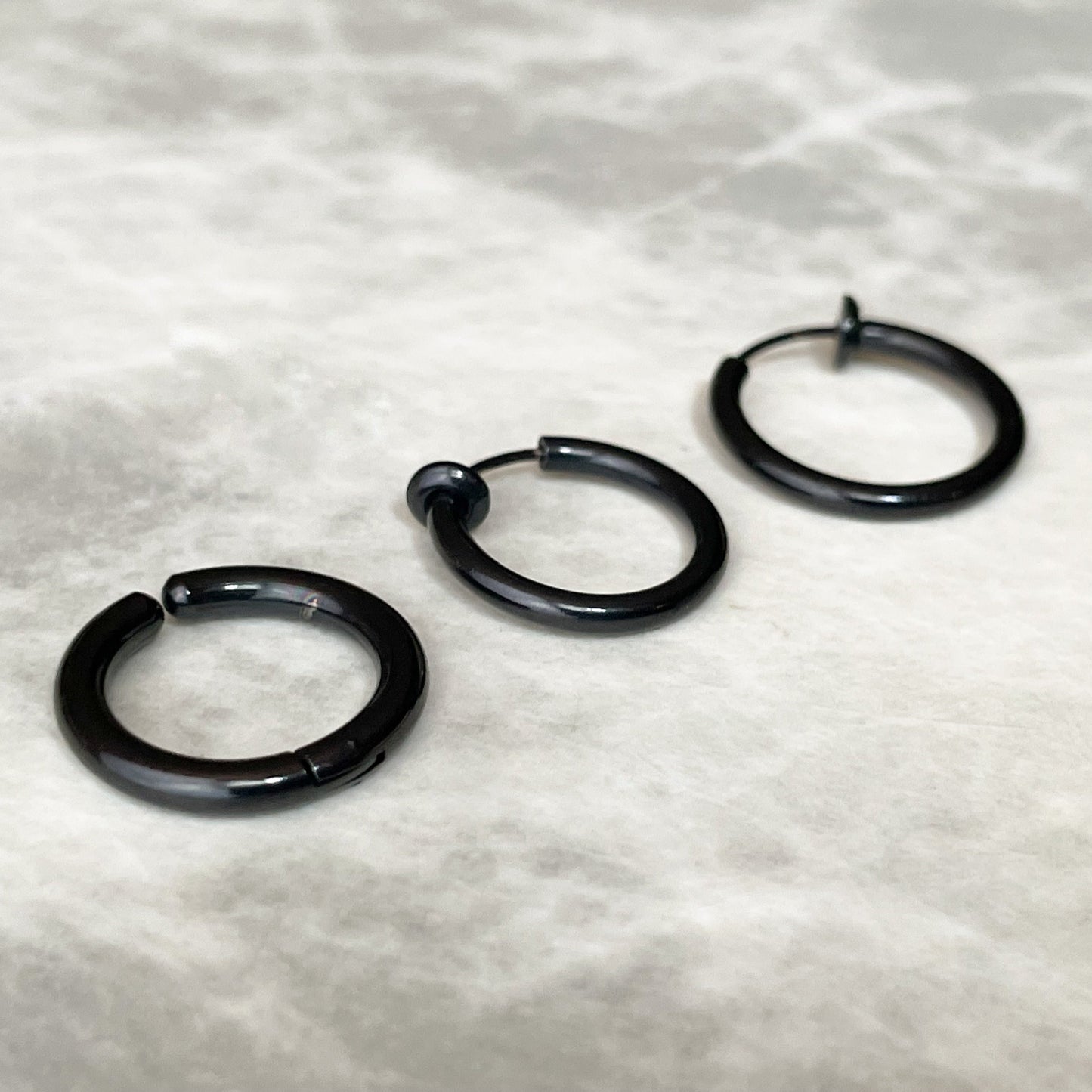 Black Clip-on Earrings