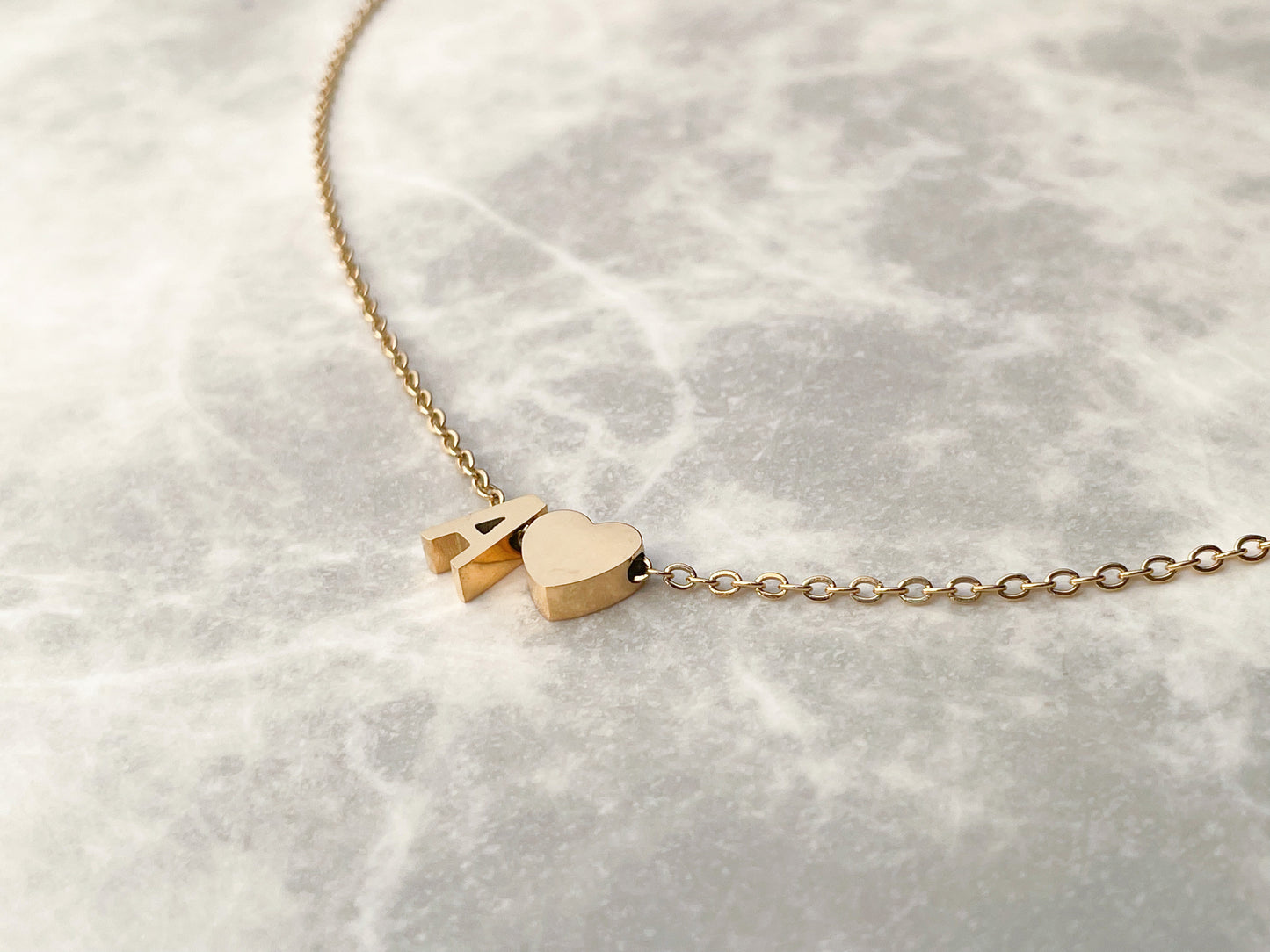 Initial Heart Necklace