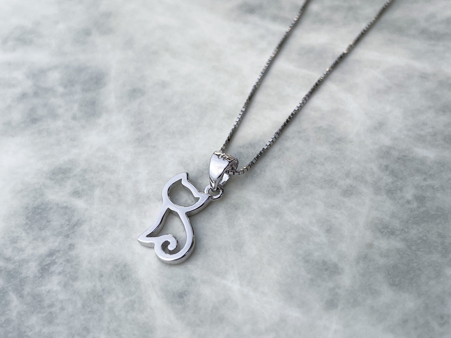 Silver Cat Necklace