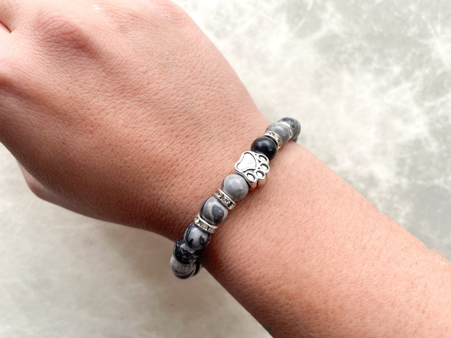 Paw Print Stretch Bracelet