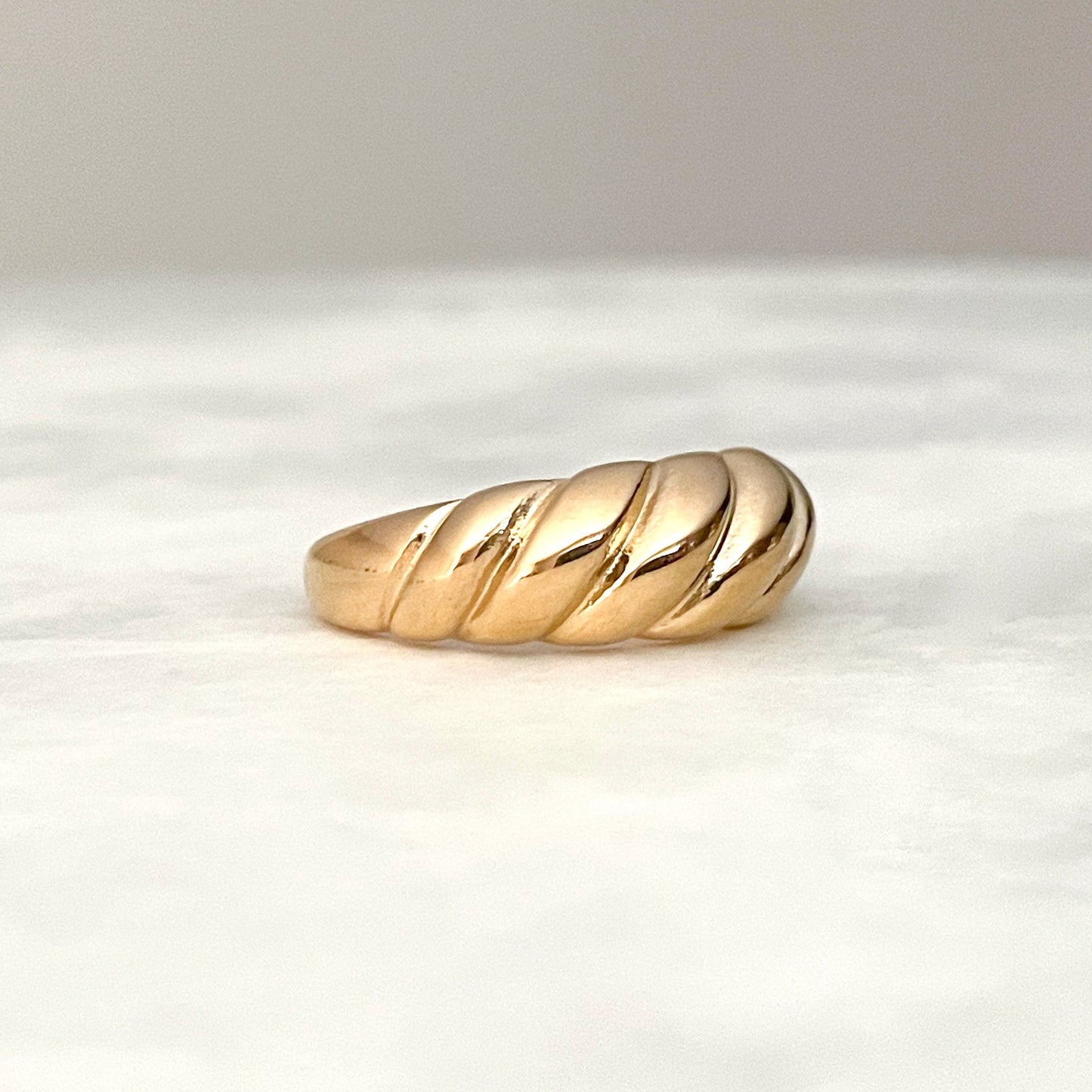 18k Gold Dome Rings