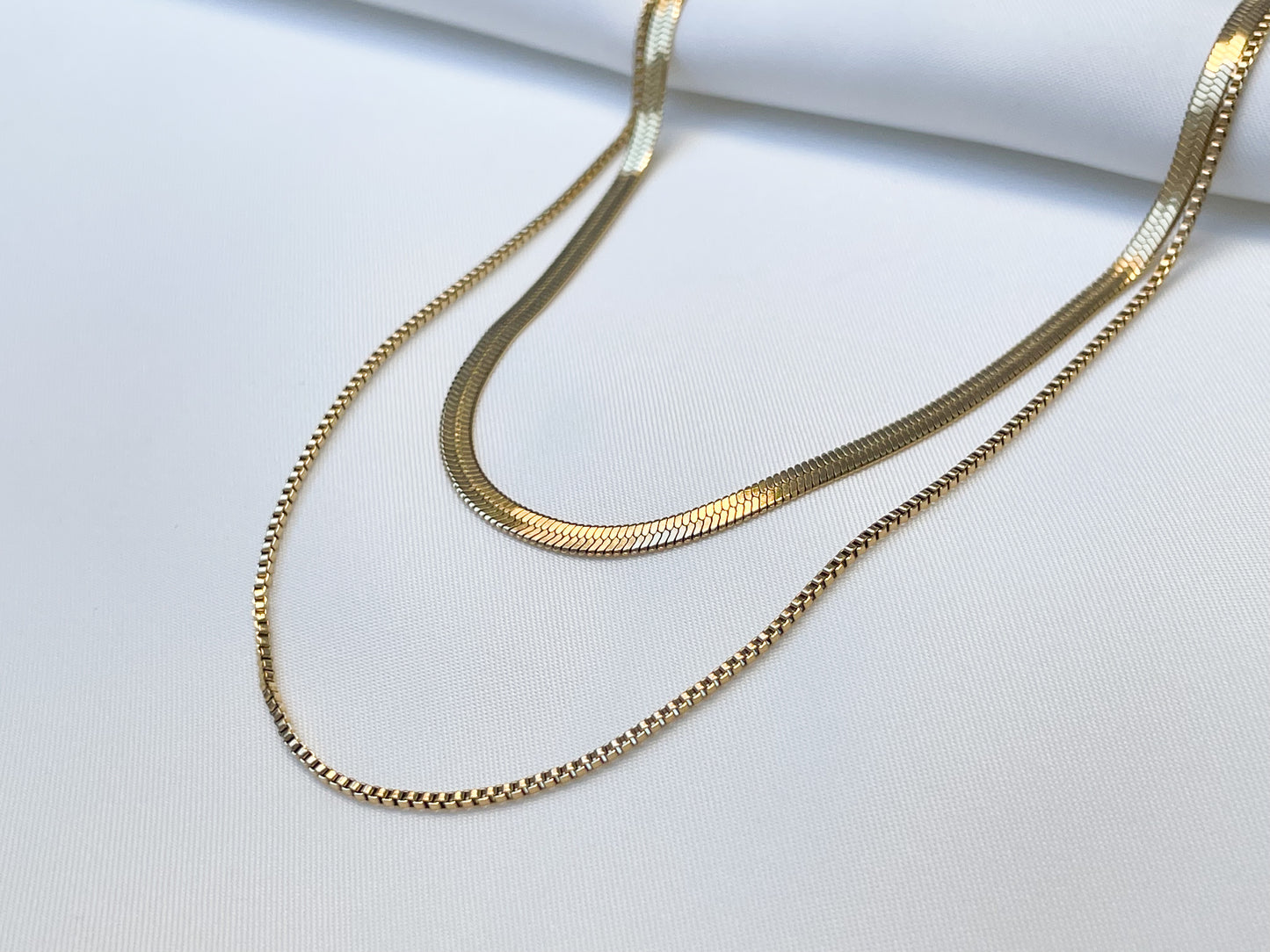 Layered Herringbone Necklace