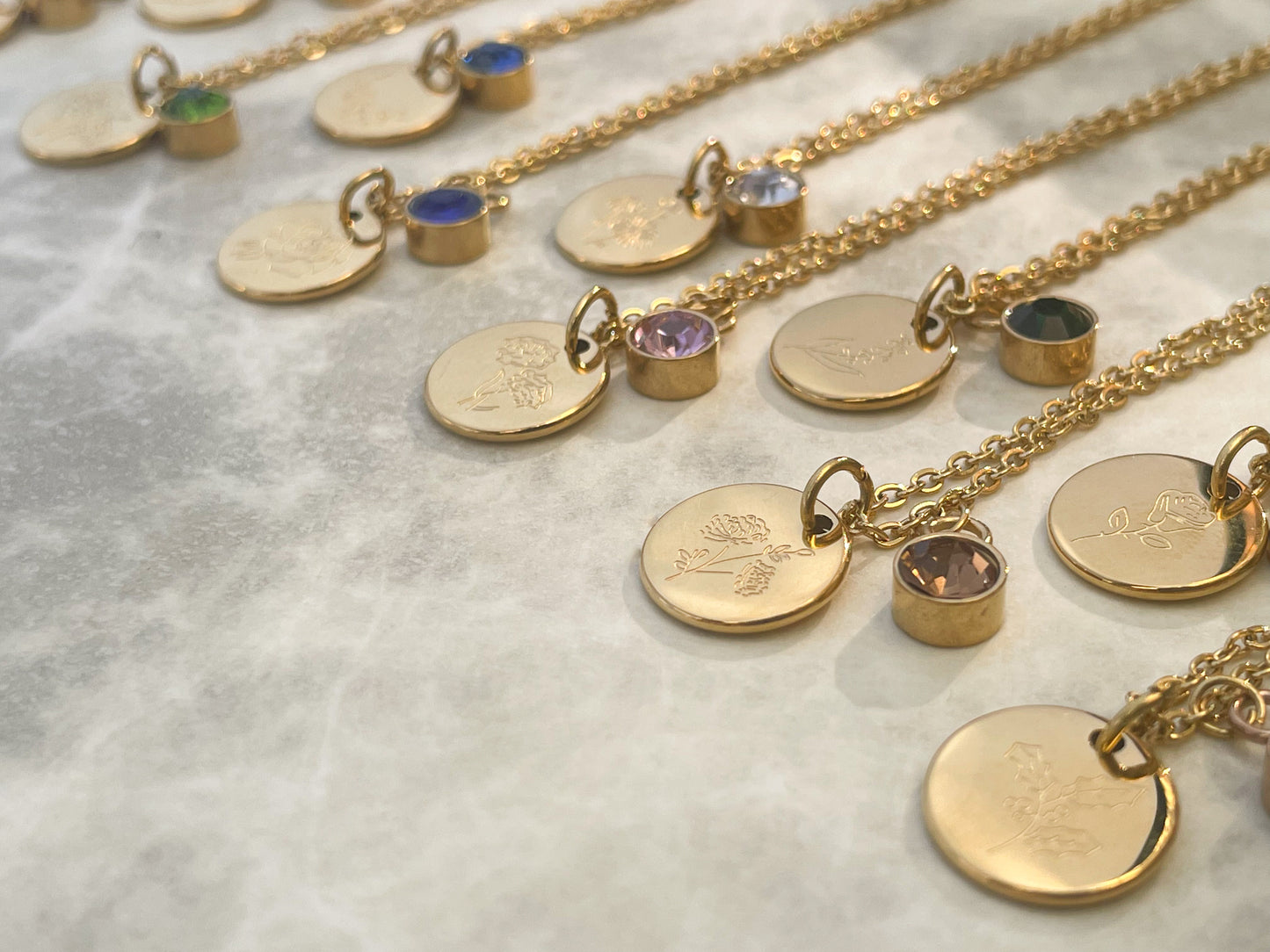 Custom Birth Flower Necklace