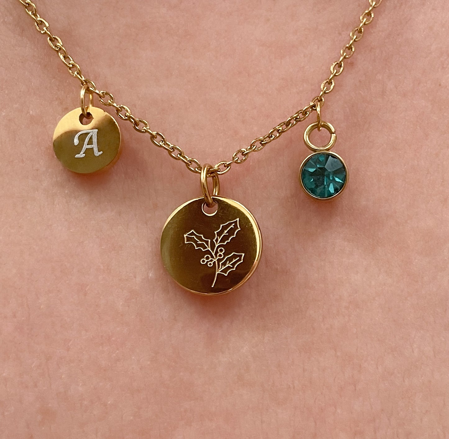 Custom Birth Flower Necklace