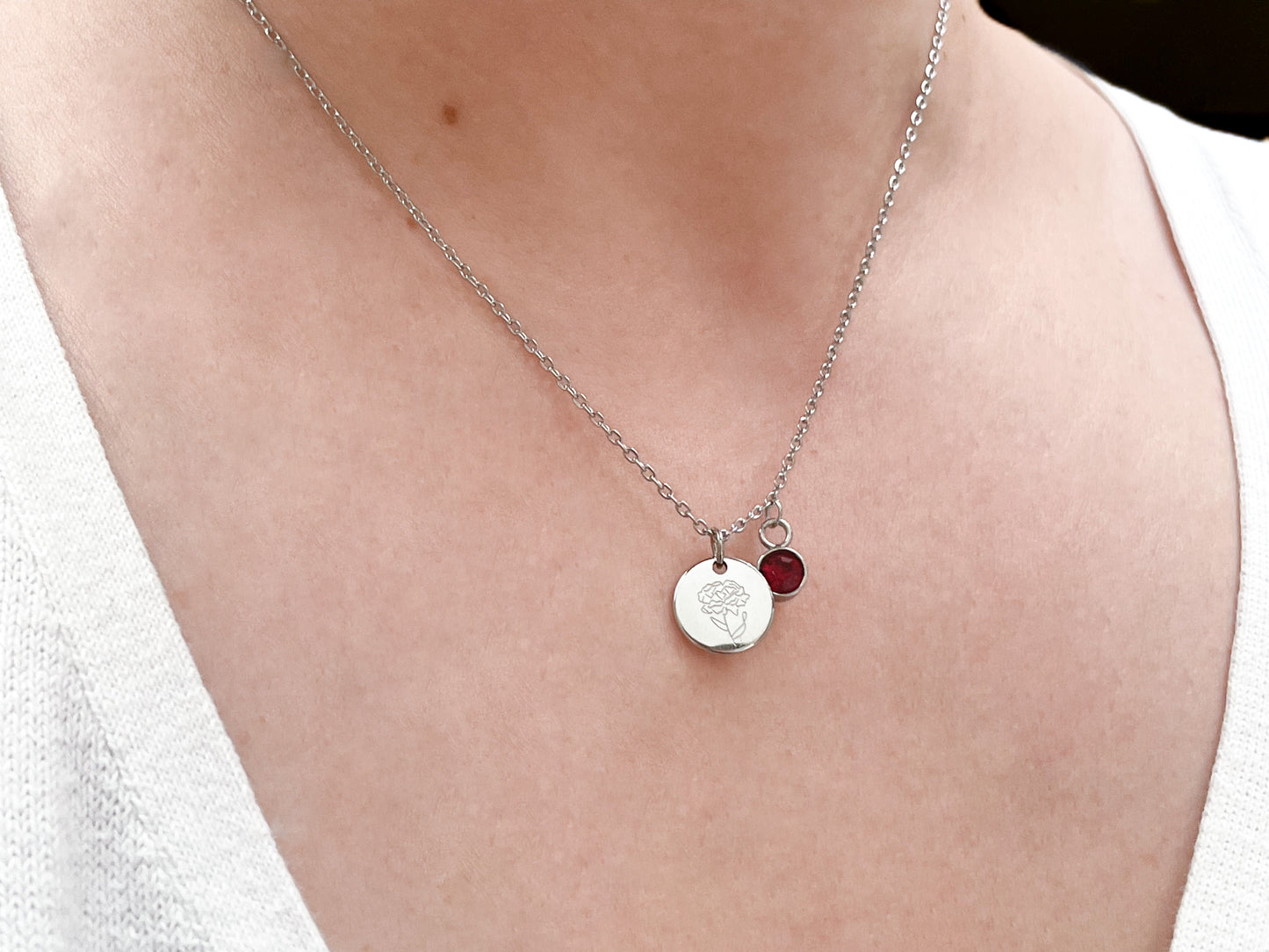 Custom Birth Flower Necklace