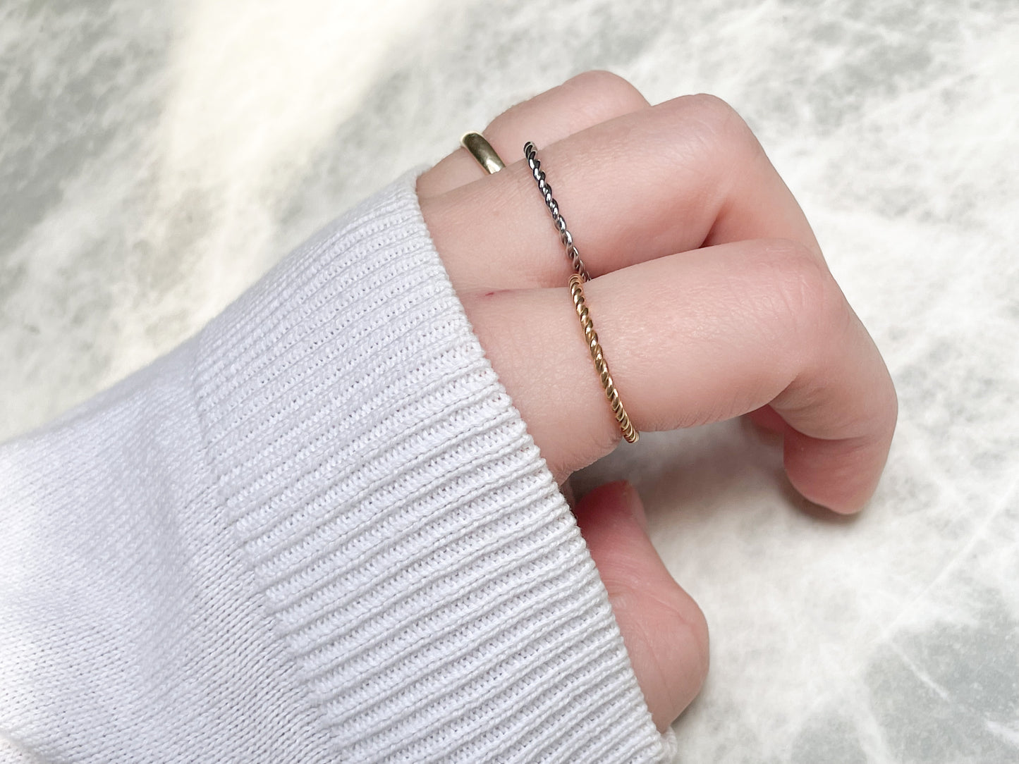 Slim Twisted Ring