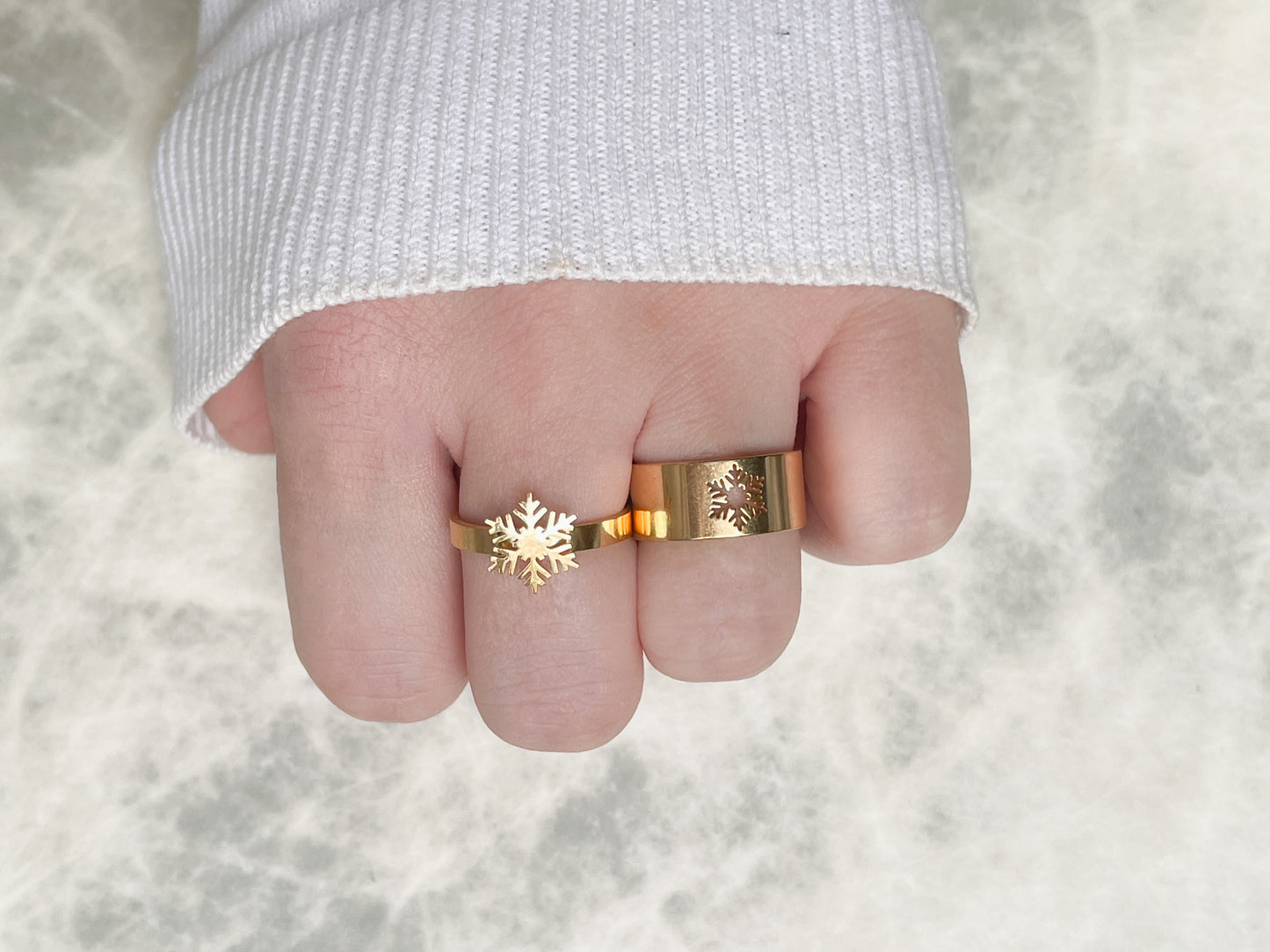 Snowflake Ring Set