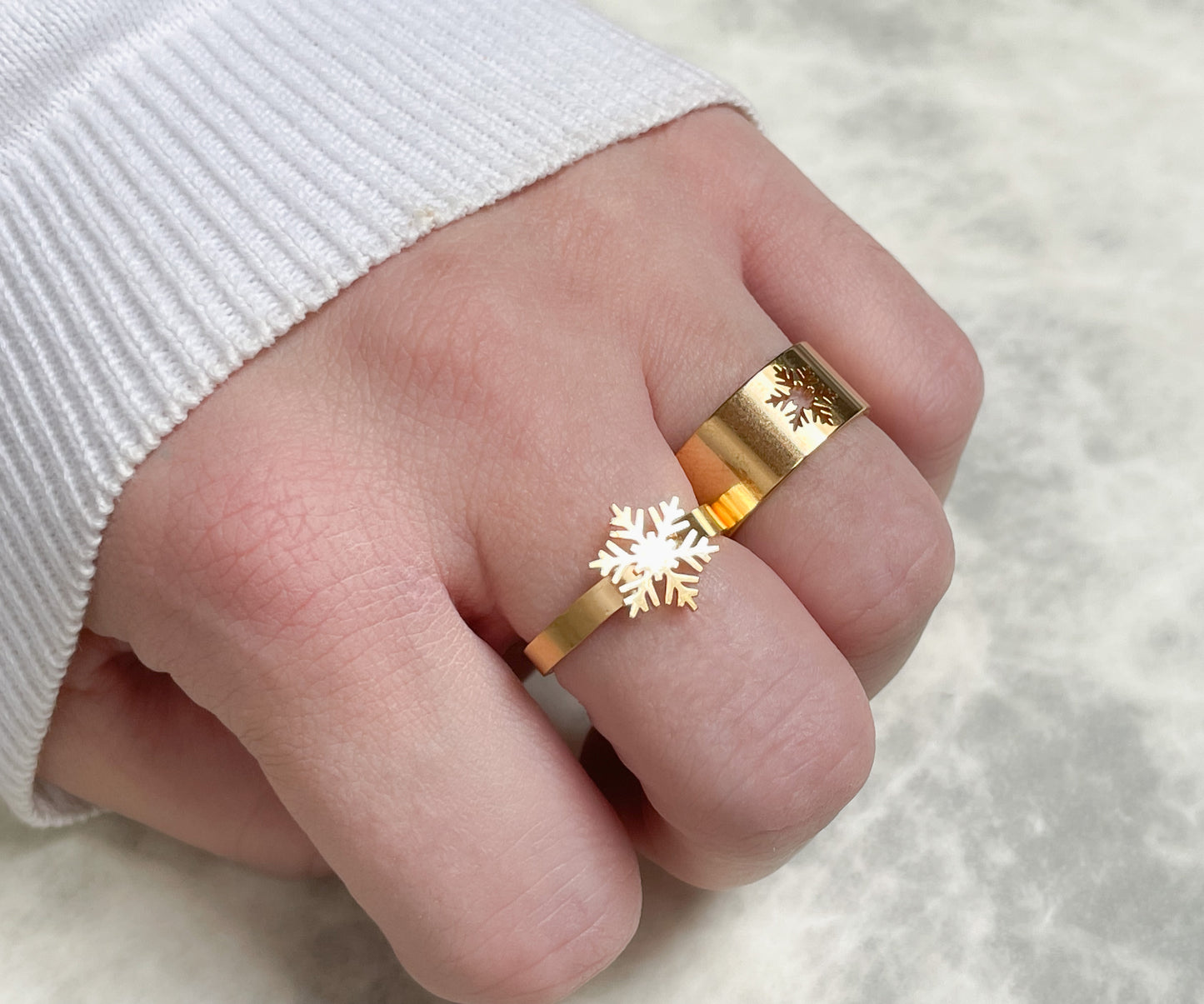 Snowflake Ring Set