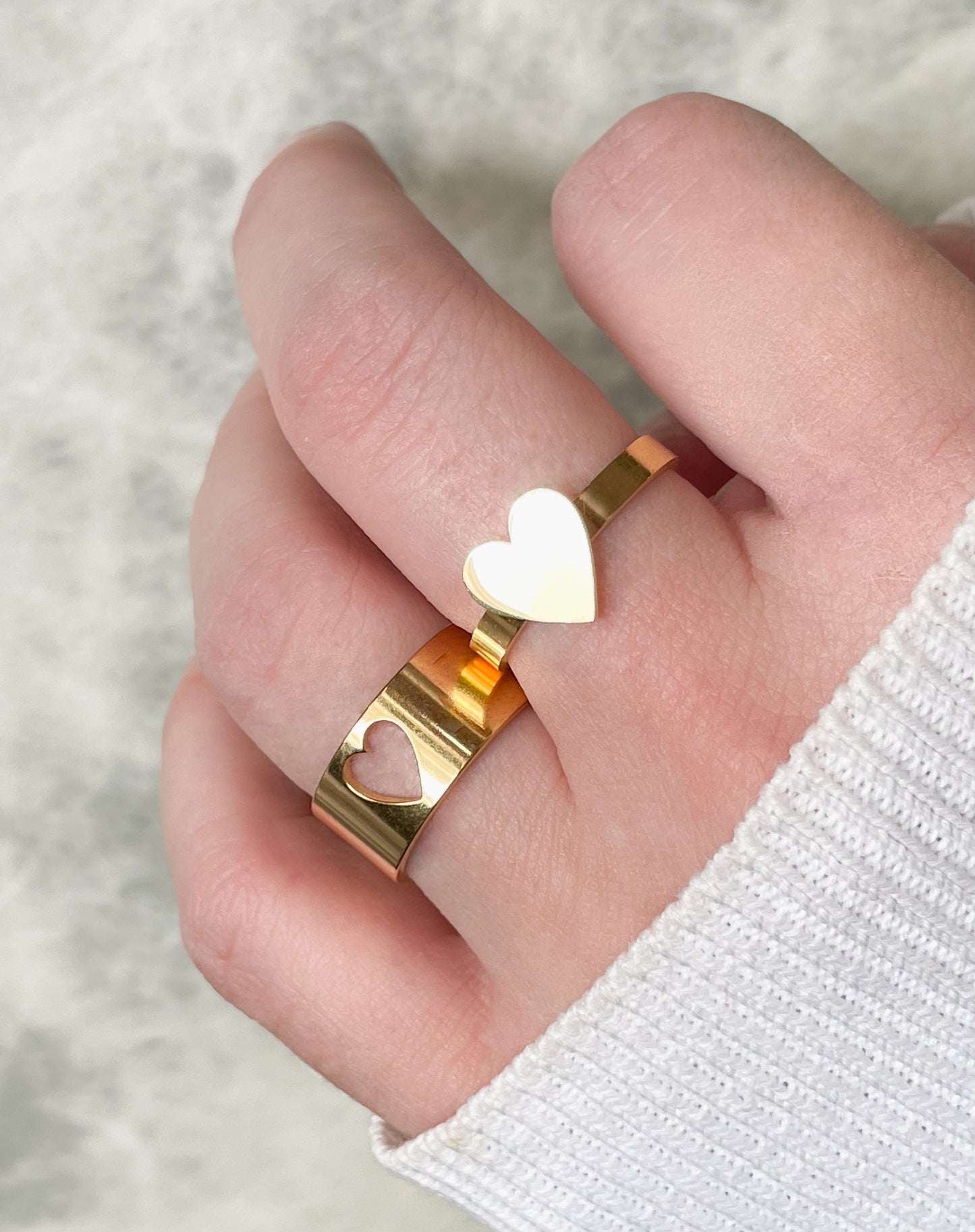 Heart Ring Set