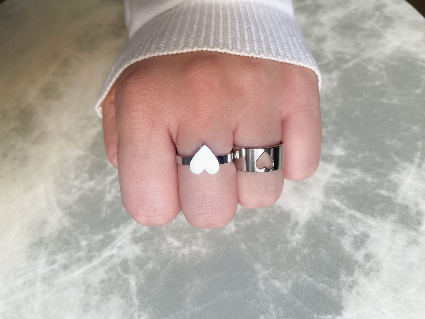Heart Ring Set