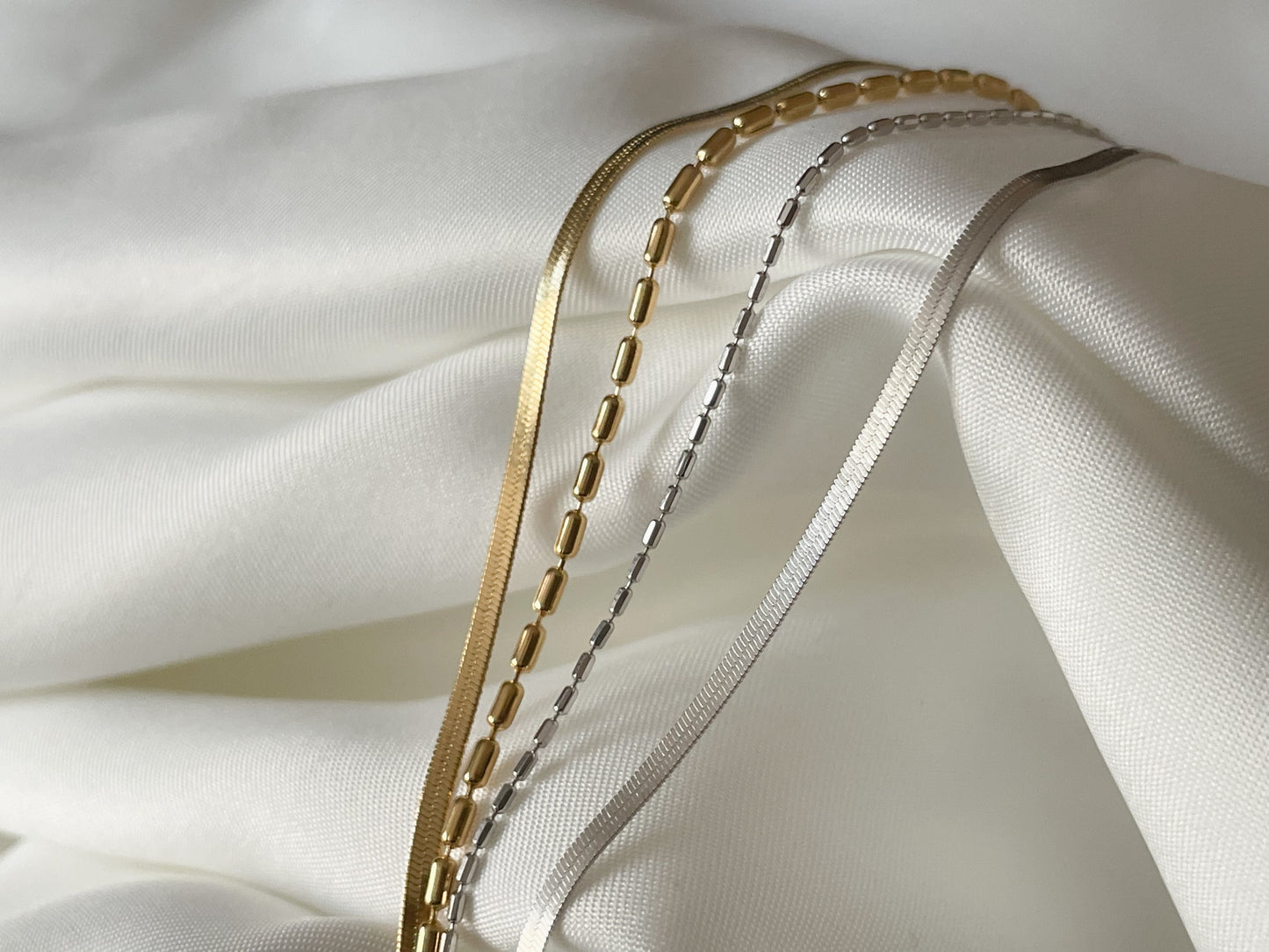 Duo Chain Herringbone Bracelet